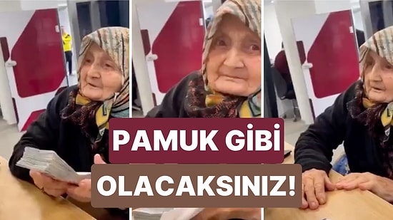 Emekli Maaşını Çektikten Sonra Kendisine Yardımcı Olan Banka Çalışanına Harçlık Vermeye Çalışan Teyze