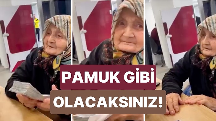 Emekli Maaşını Çektikten Sonra Kendisine Yardımcı Olan Banka Çalışanına Harçlık Vermeye Çalışan Teyze