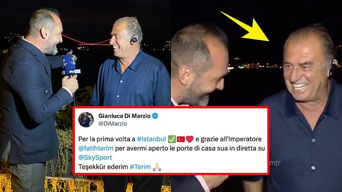 Fatih Terim'in Dünyaca Ünlü Gazeteci Di Marzio ile İtalyanca Konuştuğu Anlar Viral Oldu
