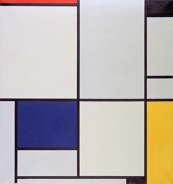 Çizgilerle dolu eserlerini çizerken Mondrian asla cetvel kullanmadı ve her bir tablosunda aylarca çalıştı.