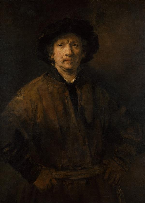 Rembrandt'ın 100'e yakın otoportresi, sanatçının teknik değişikliklerini ve yaşlanma sürecini belgeleyen bir retrospektif olarak kabul edilir.