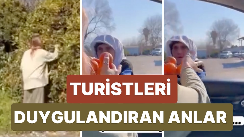 Portakal Bahçesine Girdikleri Teyzenin Kızacağını Düşünürken Teyzenin Portakal İkramıyla Duygulanan Turistler