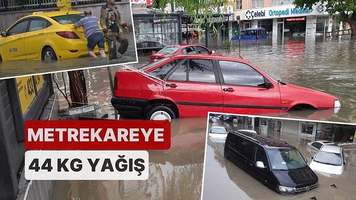 Ankara'da Şiddetli Yağış Sonrası Ev ve İş Yerlerini Su Bastı!