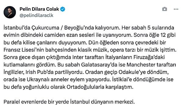 "Paralel evrende İstanbul dünyanın merkezi."