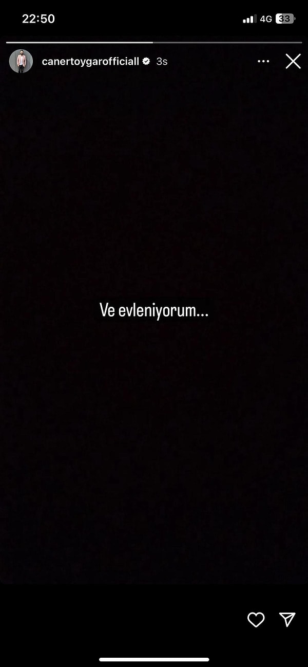 Toygar, Instagram hesabında yaptığı paylaşımla evleneceğini açıklamıştı.