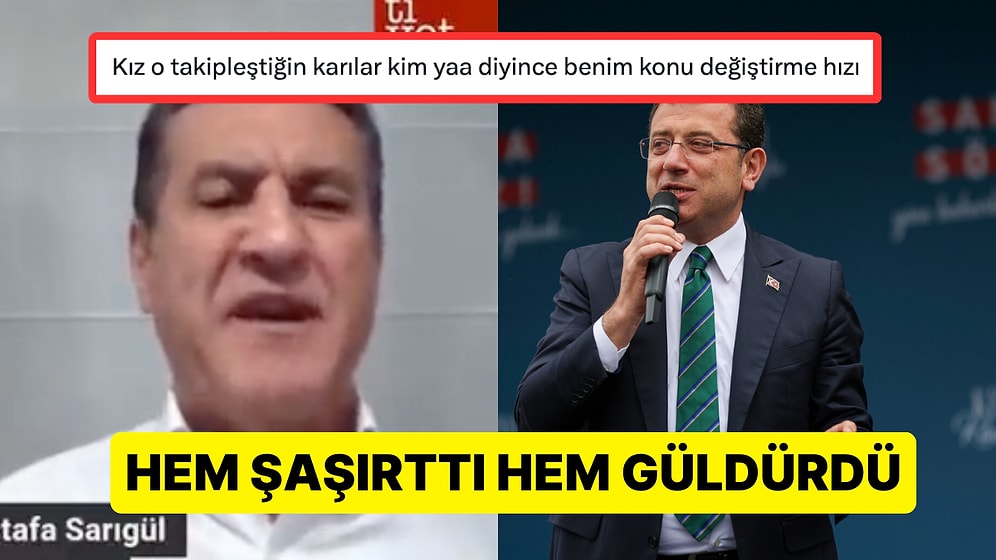 Ekrem İmamoğlu Sorusunu Jet Hızıyla Geçiştiren Mustafa Sarıgül Bir Kullanıcıya Yanıt Verdi