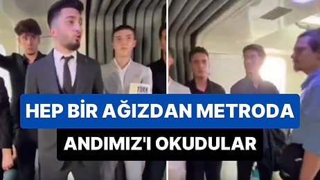 Bir Grup Genç, Metroda Hep Bir Ağızdan Andımız'ı Okudu: 'Andımız'ı Yasaklayanlara ve Sevmeyenlere İnat'