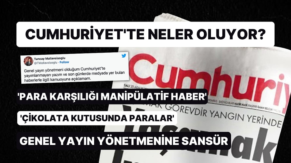 Cumhuriyet'te Sular Durulmuyor: Genel Yayın Yönetmeninin Yazısı Yayınlanmadı