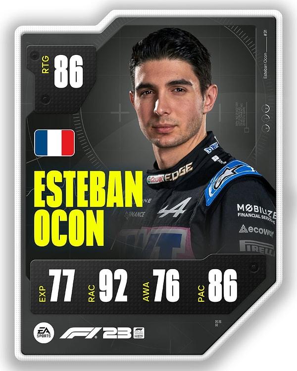 10. Esteban Ocon - 86.