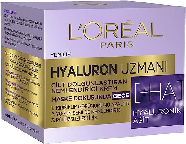 1. L'oréal Paris Hyaluron Uzmanı Cilt Dolgunlaştıran Nemlendirici Gece Kremi