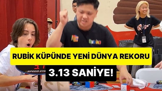 3.13 Saniyede Rubik Küpü Çözen Gençten Yeni Dünya Rekoru