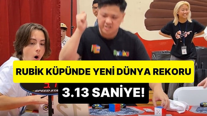 3.13 Saniyede Rubik Küpü Çözen Gençten Yeni Dünya Rekoru