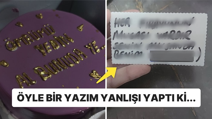 Pastanın Üzerindeki İnanılmaz Yazım Yanlışına Gelen Birbirinden Komik ve Oldukça Yaratıcı Yorumlar!