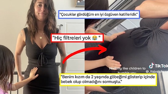 Video Çeken Annesinin Yanına Gelip "Hamile misin?" Diye Soran Çocuk Herkesi Güldürdü