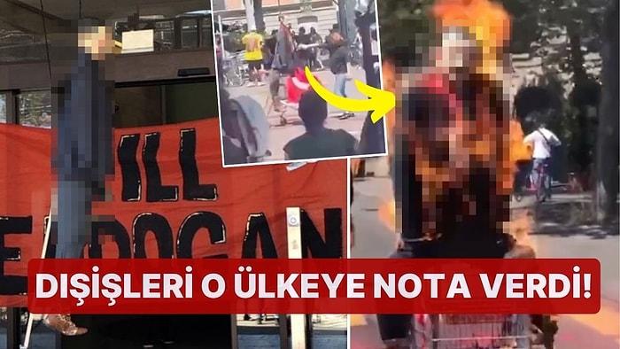 Dışişleri O Ülkeye Nota Verdi! Türk Bayrağı ve Erdoğan Maketi Yaktılar