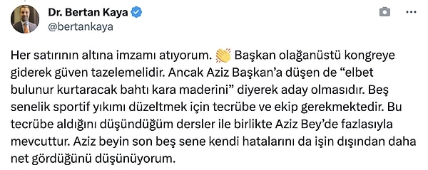 Aziz Yıldırım'ın kaleme aldığı Ali Koç eleştirisine gelen tepkiler ise şöyleydi👇