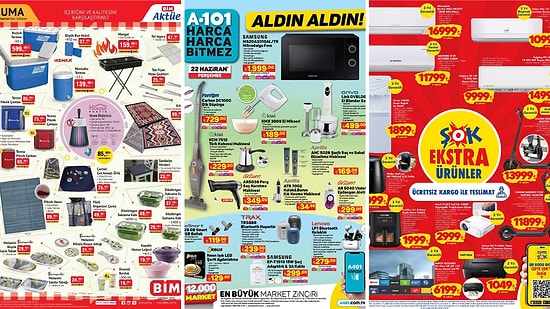 İndirim Günleri Başlıyor! 17 - 23 Haziran Haftasında A101, BİM ve ŞOK Aktüel Ürünler Listesinde Ne Var?