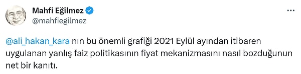 Mahfi Eğilmez, Kara'nın paylaşımını yorumlarken,