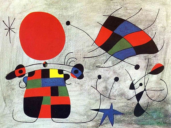 Miro'nun kübizm akımında yer alan tablolarında geometrik şekiller vardır ve bu geometrik şekillerin her biri farklı bir anlam taşır.