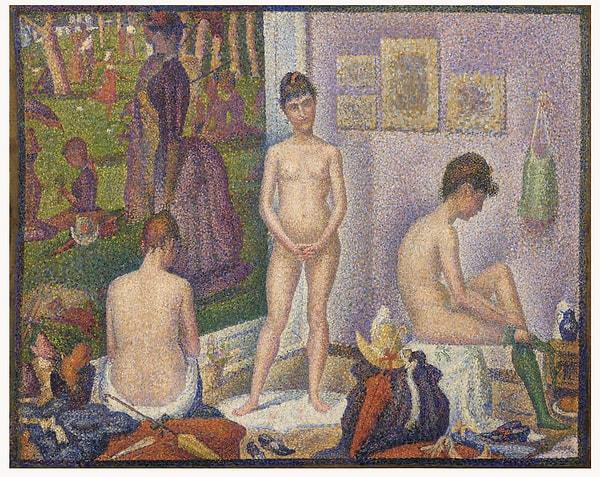 Seurat'ın 1879'daki Empresyonist sergisini ziyareti, akademik geleneğin dışına çıkmanın sanatta neleri mümkün kıldığını anlamasını sağlamıştır.
