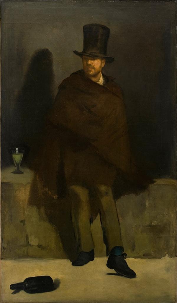 Manet'in ilk önemli eseri "Absent İçen Adam”, burjuva sınıfı ve Salon tarafından reddedildi.