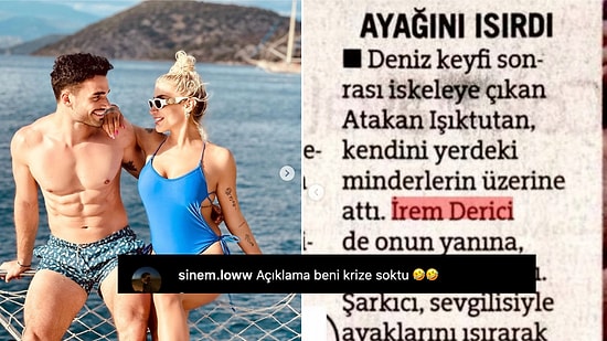 İrem Derici, Tatilde "Sevgilisinin Ayağını Isırdı" Haberini Bizleri Güldürmeyi Başaran Bir Notla Paylaştı