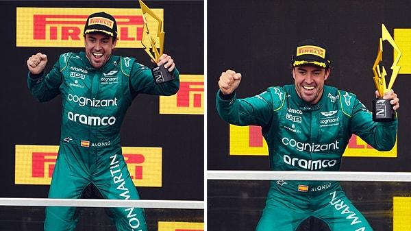 Formula 1'de sezonun 9. yarışında Aston Martin takımı Fernando Alonso ile podyuma çıkma başarısı gösterdi.