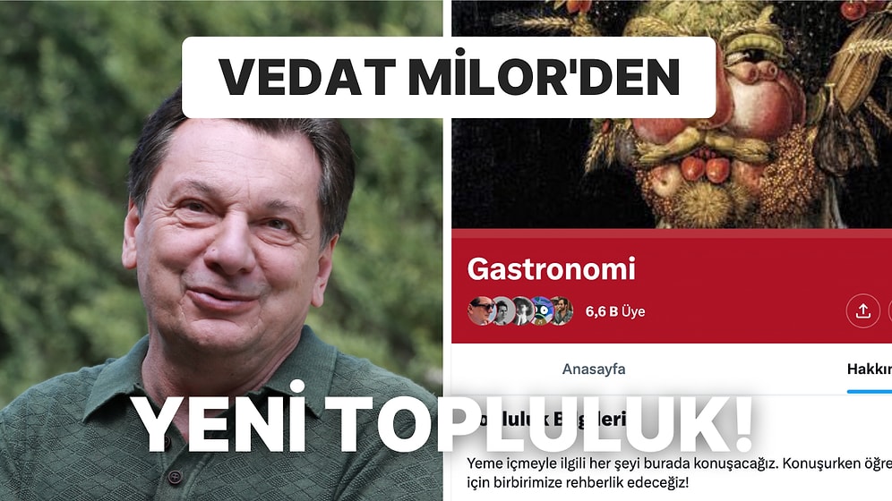 Vedat Milor Twitter'da Sabahtan Akşama Kadar Yemek Tartışmak İsteyenler İçin Bir Topluluk Kurdu!