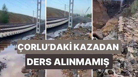 Çorlu Tren Faciasından Ders Alınmamış! Ankara Sivas Yüksek Hızlı Tren Hattında Rayların Altı Boşaldı