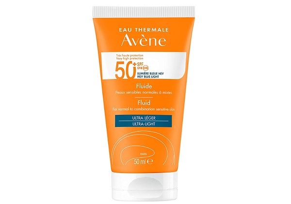 8. Avene Fluide SPF 50+ Normal Karma Ve Hassas Ciltler İçin Güneş Koruyucu Krem