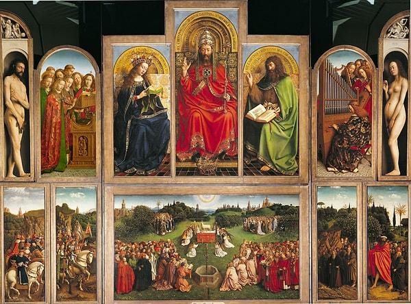Eyck'in en tanınmış ve en çok tartışılan eseri, Ghent Aziz Bavo Kilisesi'ndeki yirmi paneli içeren bir poliptik olan 1432 tarihli Gent Altar Panosu’dur.