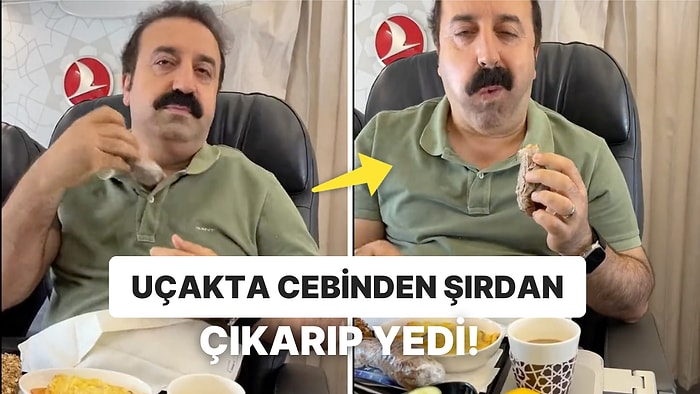 Uçakta Karnı Acıkınca Cebinden Çıkardığı Şırdanı Yiyen Masterchef Mehmet Gündem Oldu!