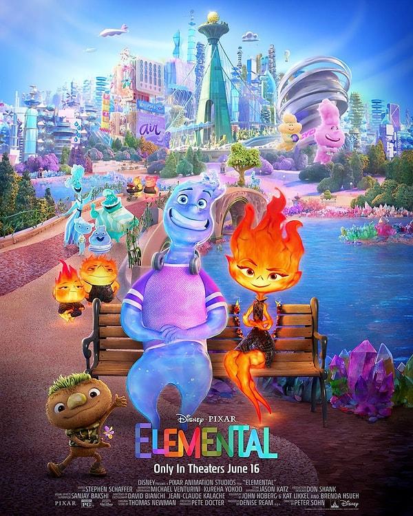 11. Birbirlerine dokunamayan Ateş ve Su karakterlerinin aşk hikâyesi... Pixar'ın yeni filmi 'Elemental', vizyonda!