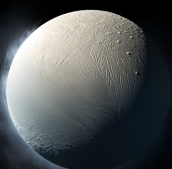 Europa ve Enceladus'un sıvı okyanusları olduğunu söyleyen Kaku, bu okyanusların hacminin Dünya’daki okyanuslardan daha büyük olduğunu açıkladı.