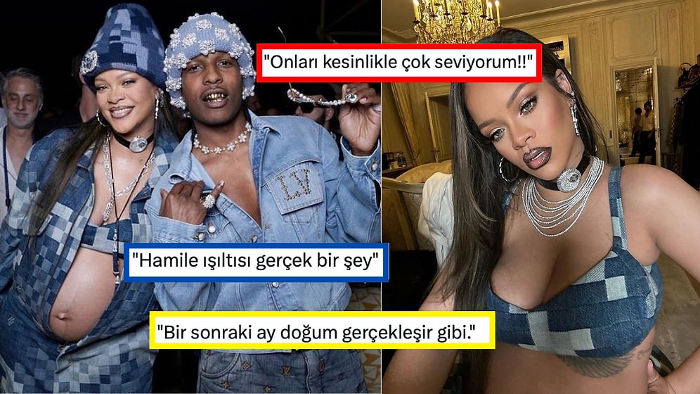 İkinci Bebeklerini Bekleyen Rihanna ve A$AP Rocky Çifti, Defile Kombinleriyle Herkesi Gölgede Bıraktı!