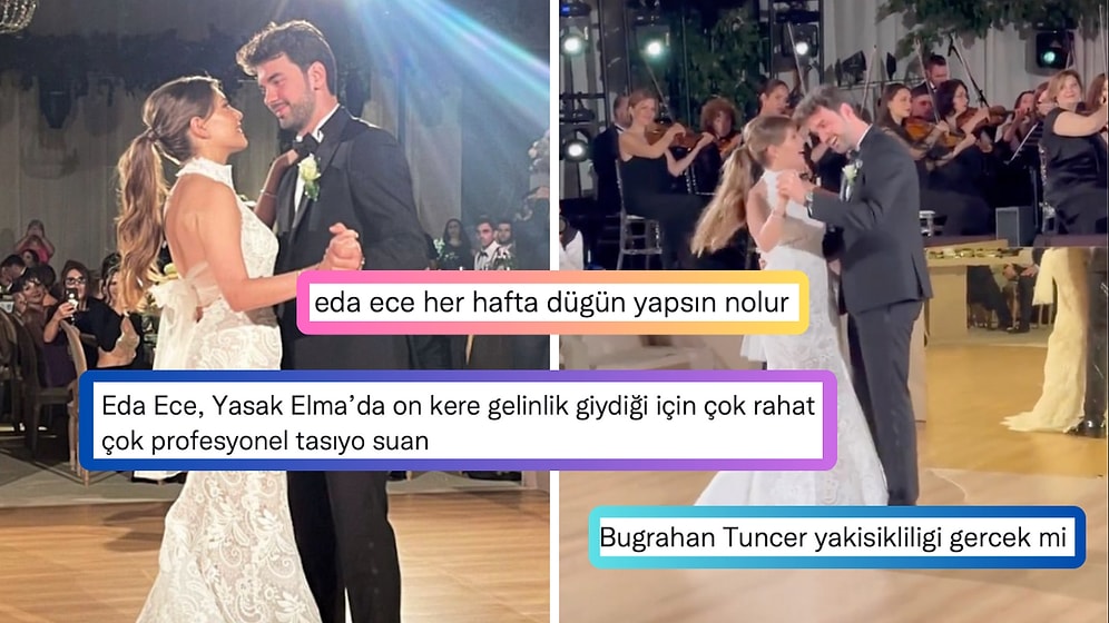 Eda Ece'nin Gelinliğinden, Buğrahan Tuncer'in Yakışıklılığına Yılın Düğününe Gelen Çarpıcı Yorumlar!