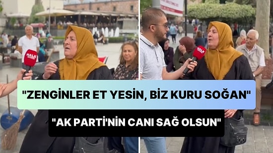 'Sonuna Kadar AK Partiliyim' Diyen Kadın: 'Zenginler Et Yesin Biz Kuru Soğan, AK Parti'nin Canı Sağ Olsun'