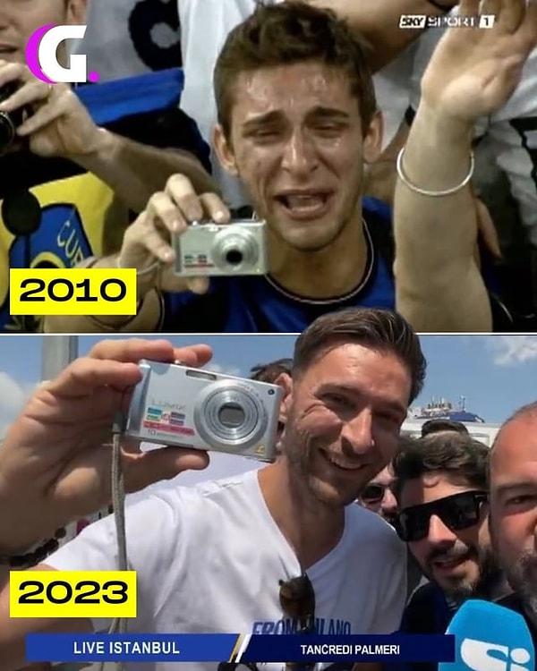 14. 2010 yılında UEFA Şampiyonlar Ligi'ni ağlayarak seyreden Edoardo, aynı fotoğraf makinesiyle bu seneki maçlarda da poz vermiş!