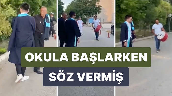 Oğlu Üniversiteye Başlarken Mezuniyetine Çalgı Ekibi Getireceği Sözünü Veren Baba Sözünü Tuttu