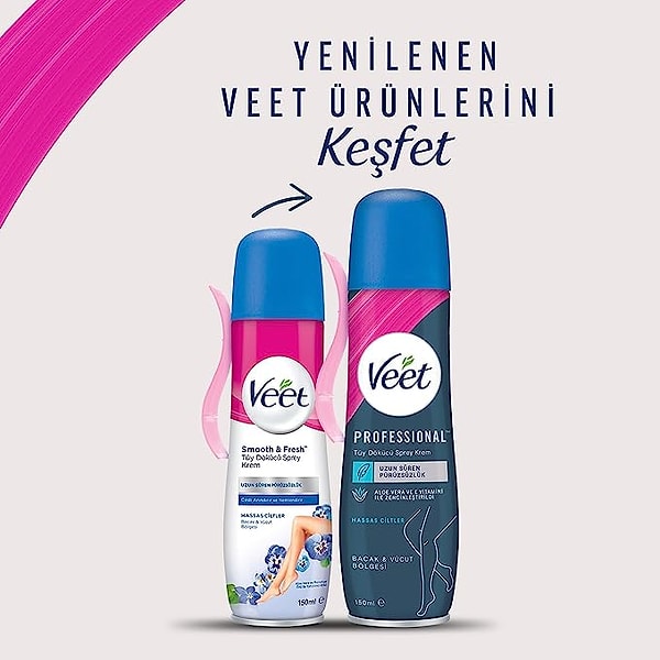 7. Veet Smooth&Fresh Tüy Dökücü Sprey