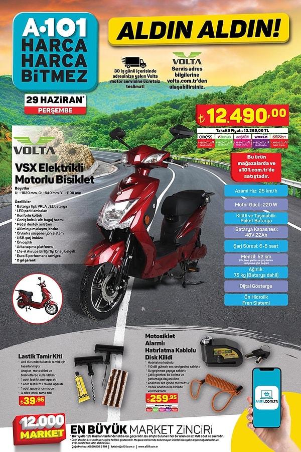 Volta VSX Elektrikli Motorlu Bisiklet 12.490 TL