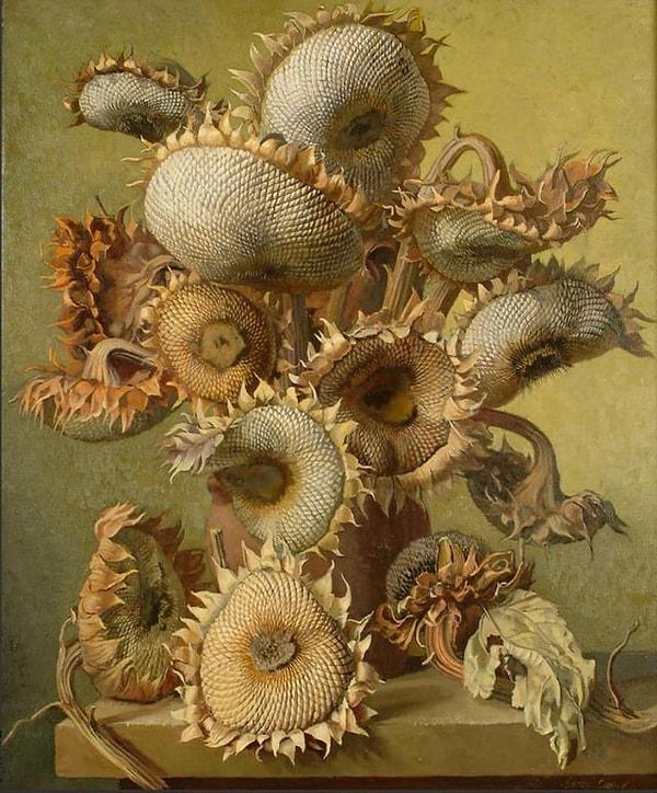 9. Still Life of Dead Sunflowers (Ölmüş Ayçiçeklerinin Natürmortu), Gerald A. Cooper (1940)