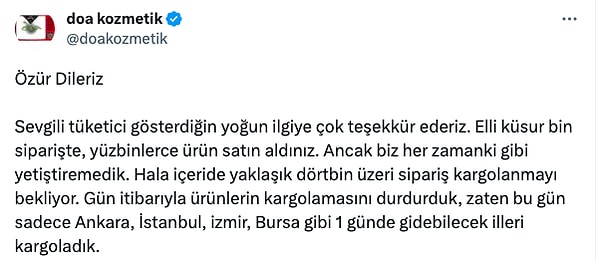 Son zamanlarda aldıkları siparişler de haliyle fazlasıyla artış göstermiş.