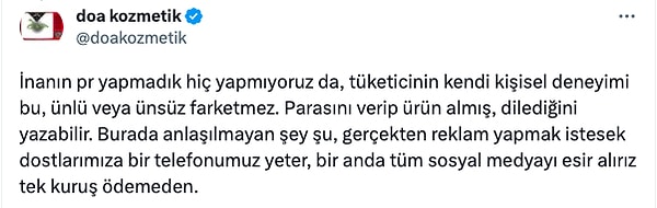 Bir kullanıcı olarak, kozmetik sektörüne dair sizin yorumunuz nedir?