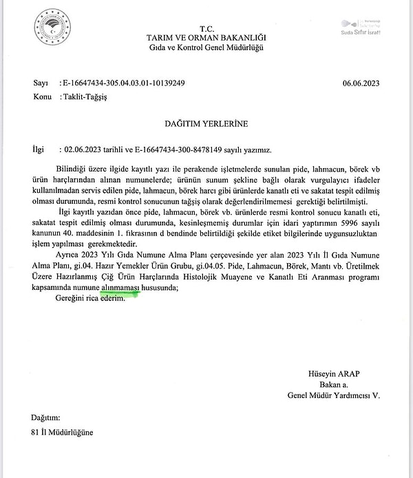 Gazeteci Tuncay Mollaveisoğlu, bakanlığa bağlı müdürlüğün kanatlı eti aramasını yapmayın yazısını yayınladı.