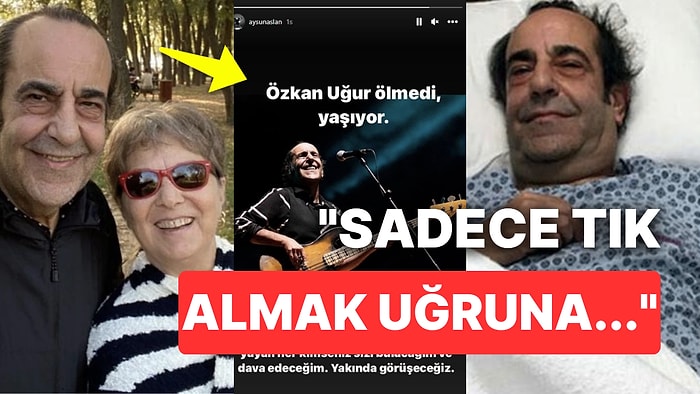 Aysun Aslan Yoğun Bakımdaki Eşi Özkan Uğur'un Öldüğü Haberini Yayanlara  Öfke Kustu