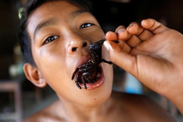 7. "Kızarmış Tarantula" - Kamboçya