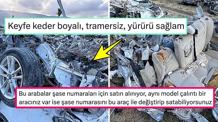 Sahibinden.com Sitesindeki Deprem Hasarlı Araç Denilen Hurdaya Çıkmış Otomobilin Fiyatı Tadınızı Kaçıracak