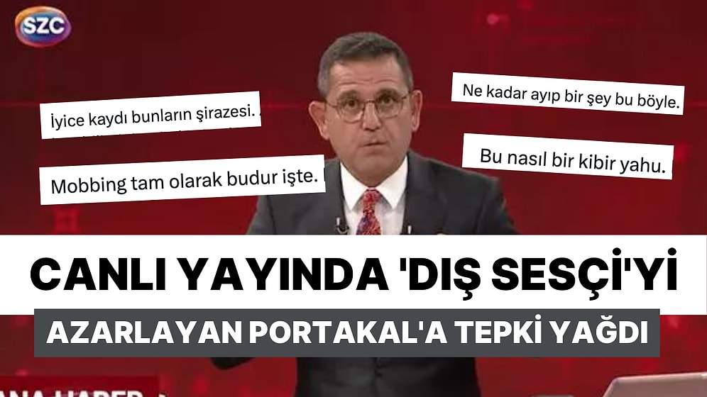 Canlı Yayında Dış Sesçi'yi Azarlayan Fatih Portakal'a Sosyal Medyada Tepki Yağdı