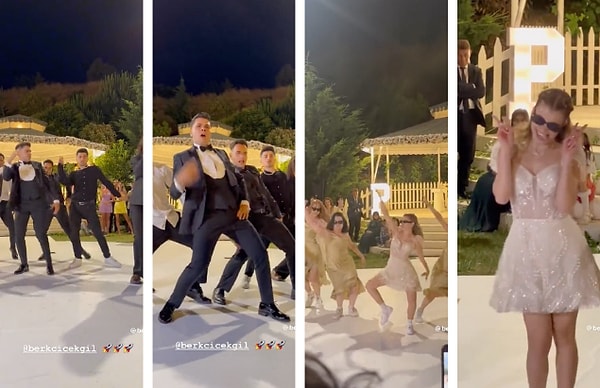 TikTok fenomeni çift Pelin ve Berk'in düğünlerinde ayrı ayrı yaptığı dans şovu sosyal medya kullanıcılarının ağzını açık bıraktı.
